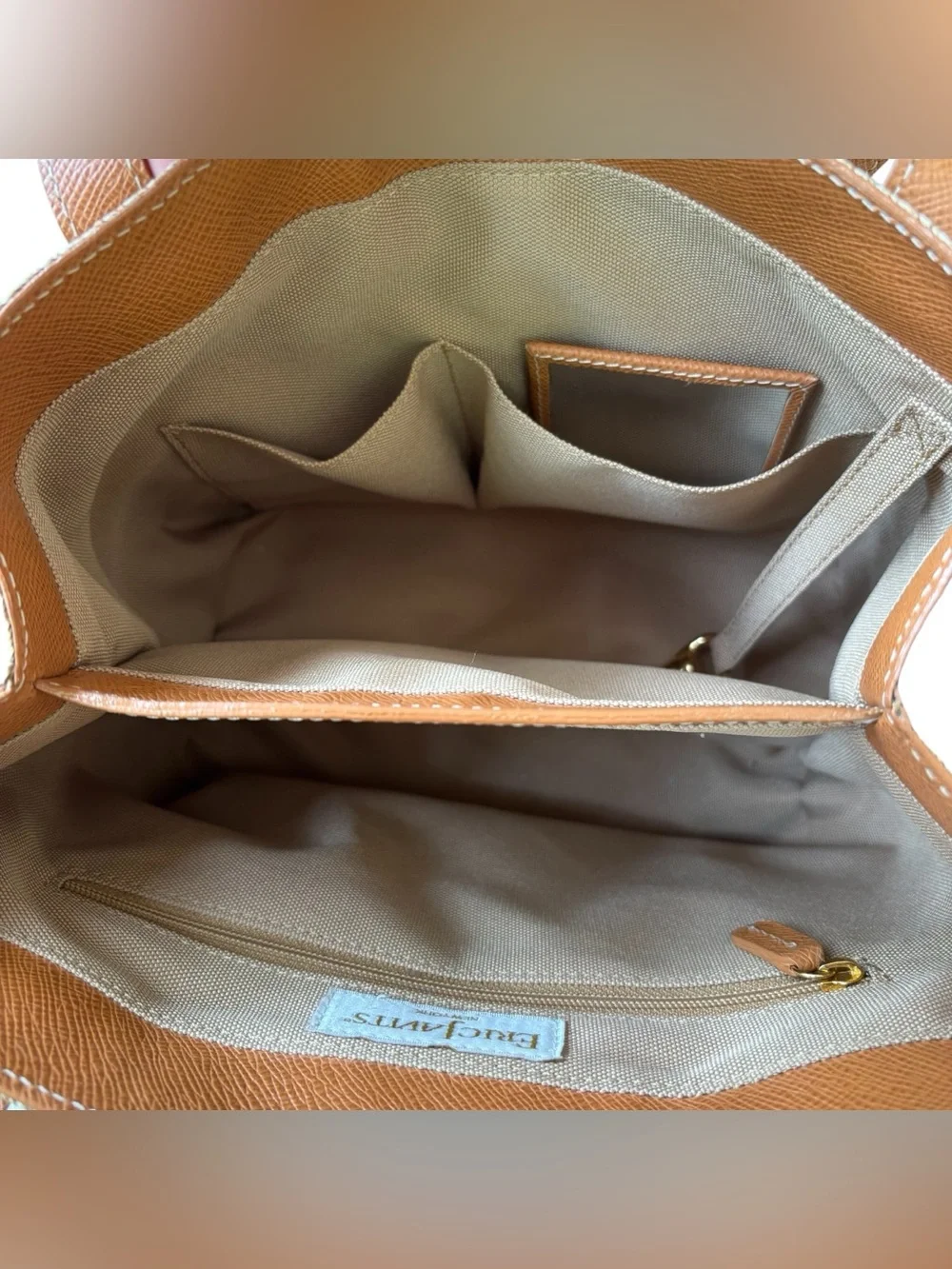 ERIC JAVITS “Squishee” Straw & Leather Small Bag